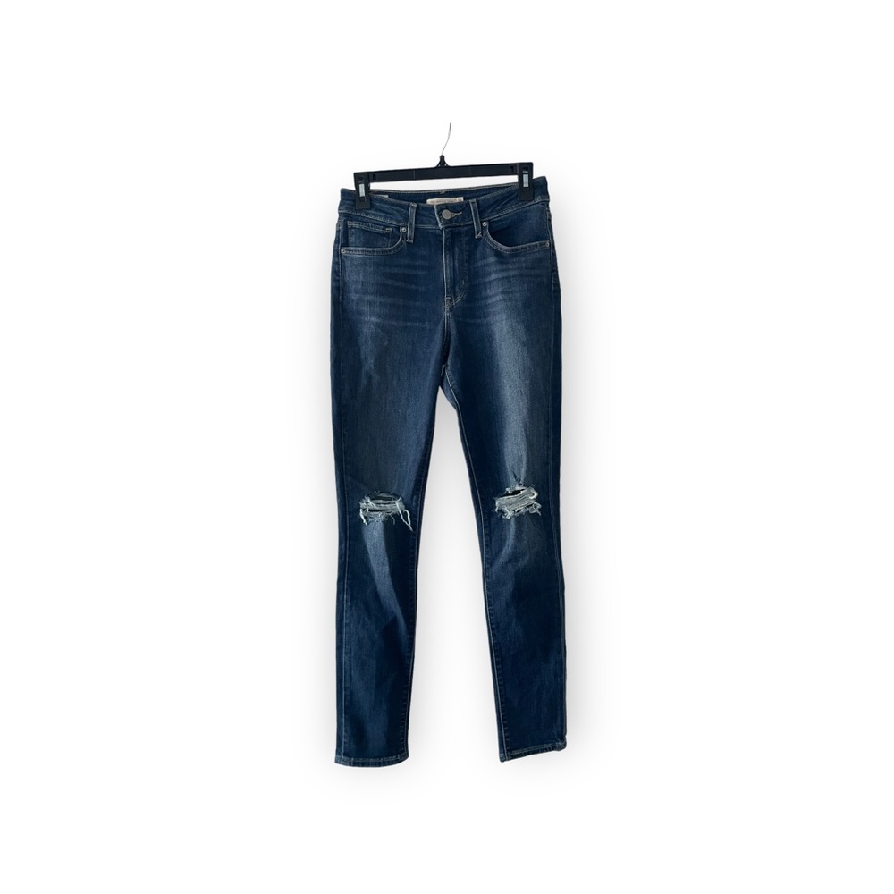 Levi’s 721 high rise skinny distressed jeans